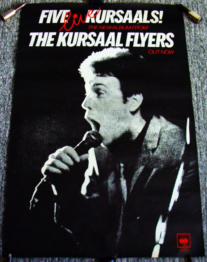 THE KURSAAL FLYERS RARE UK REC COM PROMO POSTER 'FIVE LIVE KURSAALS' ALBUM 