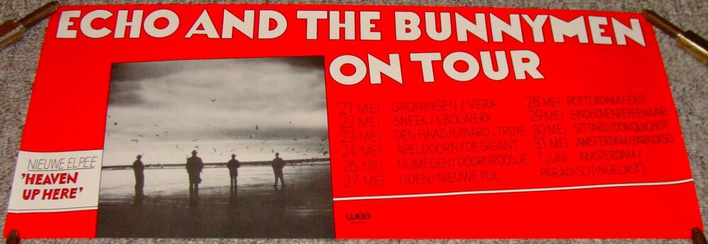 ECHO AND THE BUNNEYMEN CONCERT TOUR POSTER OF THE NETHERLANDS IN MAY & JUNE
