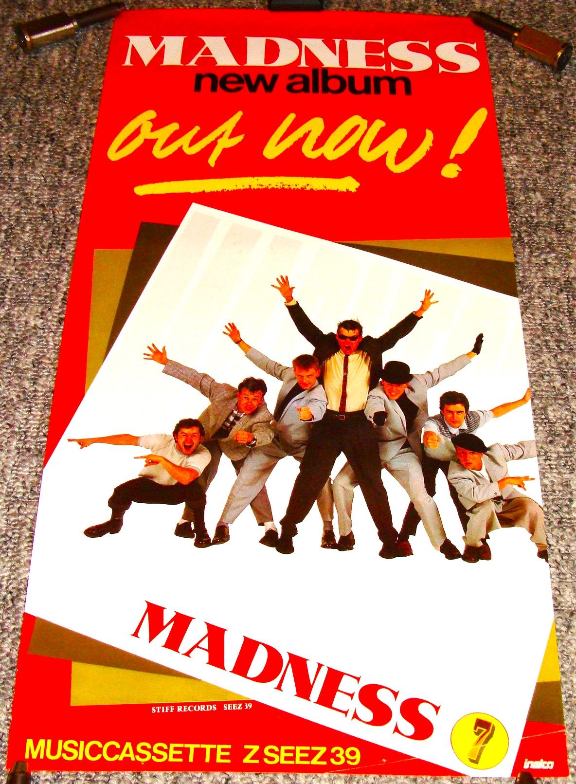 MADNESS REALLY STUNNING AND RARE U.K. RECORD COMPANY PROMO POSTER '7' ALBUM