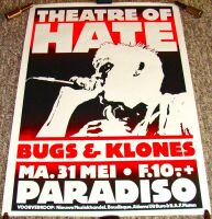 THEATRE OF HATE STUNNING AND RARE CONCERT POSTER MAY 1982 PARADISO AMSTERDAM