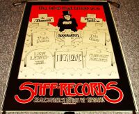 THE DAMNED LEW LEWIS RICHARD HELL NICK LOWE UK 'STIFF' RECORDS PROMO POSTER 1976