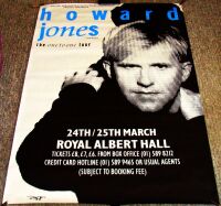HOWARD JONES STUNNING RARE CONCERTS POSTER MARCH 1987 ROYAL ALBERT HALL LONDON