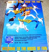 MADNESS SUPERB U.K. RECORD COMPANY PROMO POSTER FOR 'MADSTOCK!' LIVE ALBUM 1992