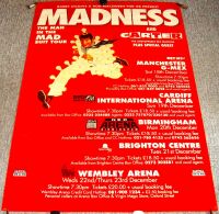 MADNESS REALLY STUNNING U.K. CONCERT TOUR POSTER 'THE MAN IN THE MAD SUIT' 1993