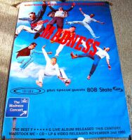 MADNESS THE FARM 808 STATE SUPERB RARE U.K. 'CHRISTMAS TOUR' POSTER FROM 1992