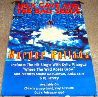 NICK CAVE AND THE BAD SEEDS UK REC COM PROMO POSTER 'MURDER BALLADS' ALBUM 1996