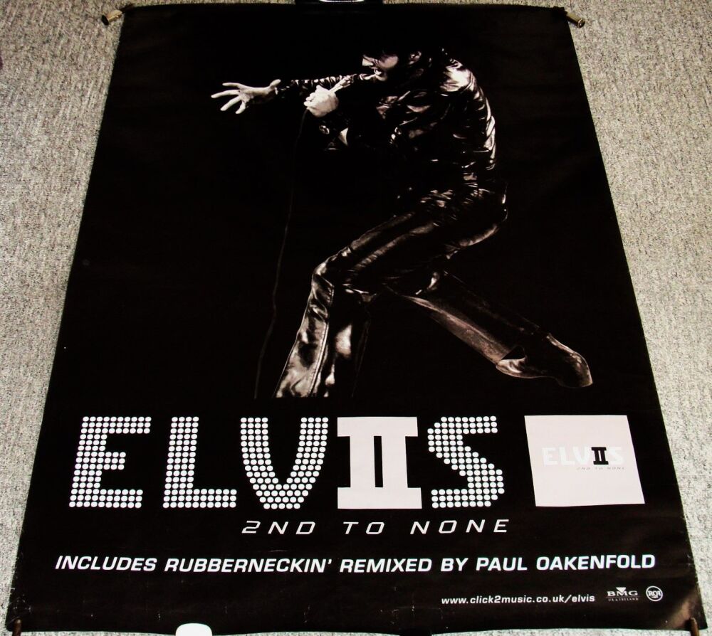 ELVIS PRESLEY STUNNING U.K. RECORD COMPANY PROMO POSTER '2nd TO NONE' ALBUM