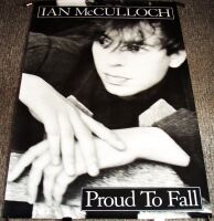 IAN McCULLOCH SUPERB UK RECORD COMPANY PROMO POSTER 'PROUD TO FALL' SINGLE 1989