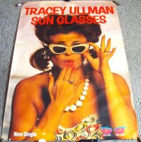 TRACY ULLMAN STUNNING U.K. RECORD COMPANY PROMO POSTER 'SUNGLASSES' SINGLE 1984