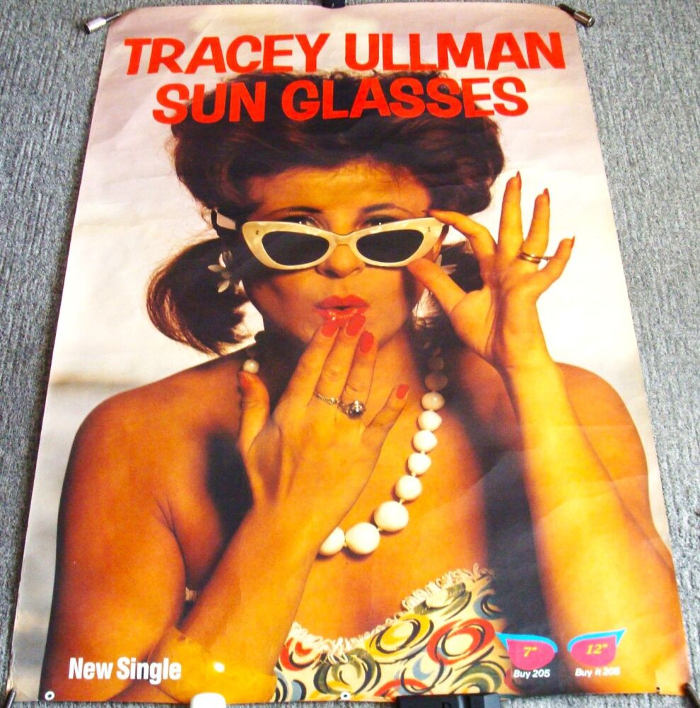 TRACY ULLMAN STUNNING U.K. RECORD COMPANY PROMO POSTER 'SUNGLASSES' SINGLE 
