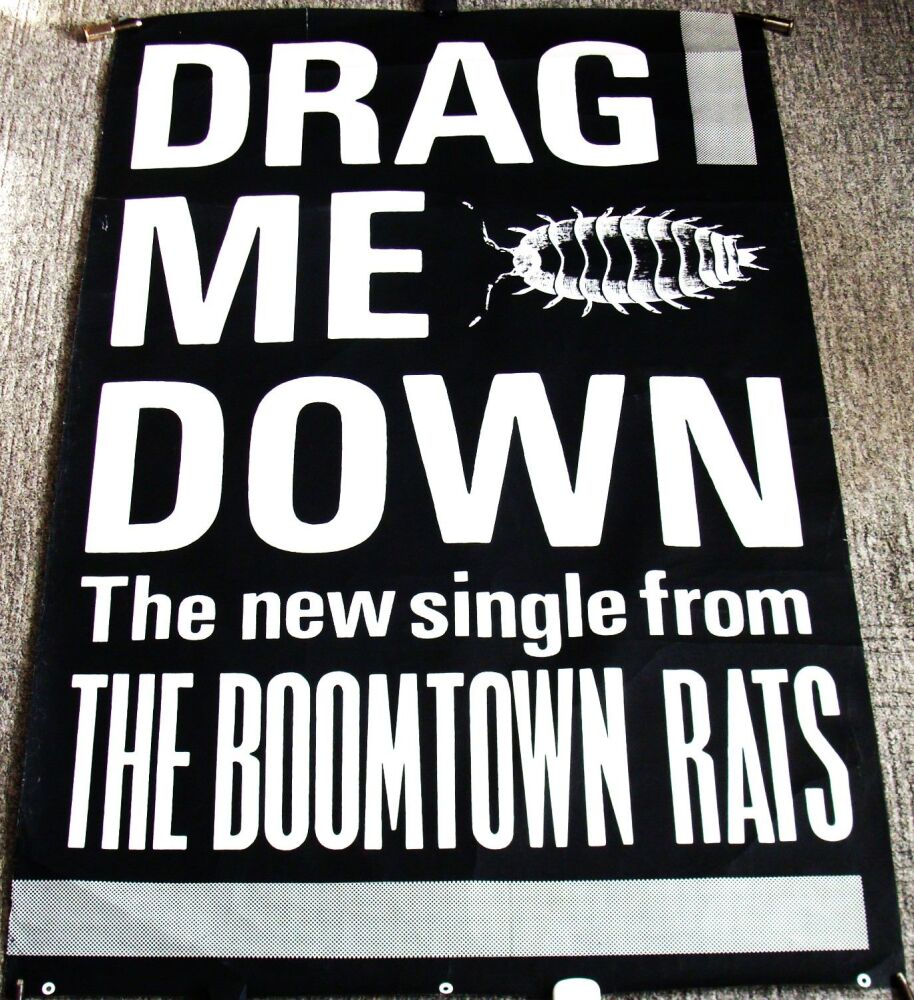 THE BOOMTOWN RATS U.K. RECORD COMPANY PROMO POSTER 'DRAG ME DOWN' SINGLE 19