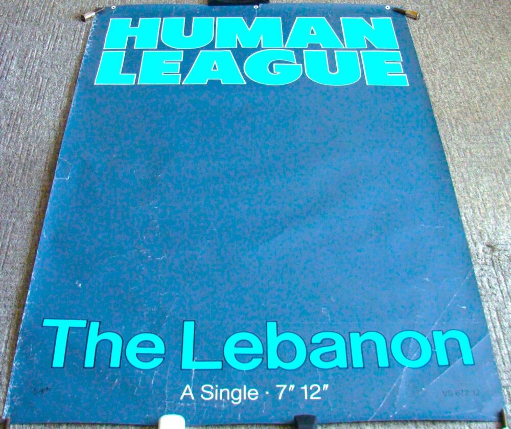 HUMAN LEAGUE SUPERB U.K. RECORD COMPANY PROMO POSTER 'THE LEBANON' SINGLE 1