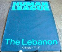 HUMAN LEAGUE SUPERB U.K. RECORD COMPANY PROMO POSTER 'THE LEBANON' SINGLE 1984