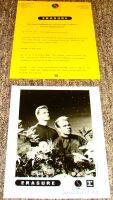 ERASURE U.S. PRESS RELEASE 'SPACE JUNGLES, LAUNDRETTES & A GOOD CUP OF TEA' 1989