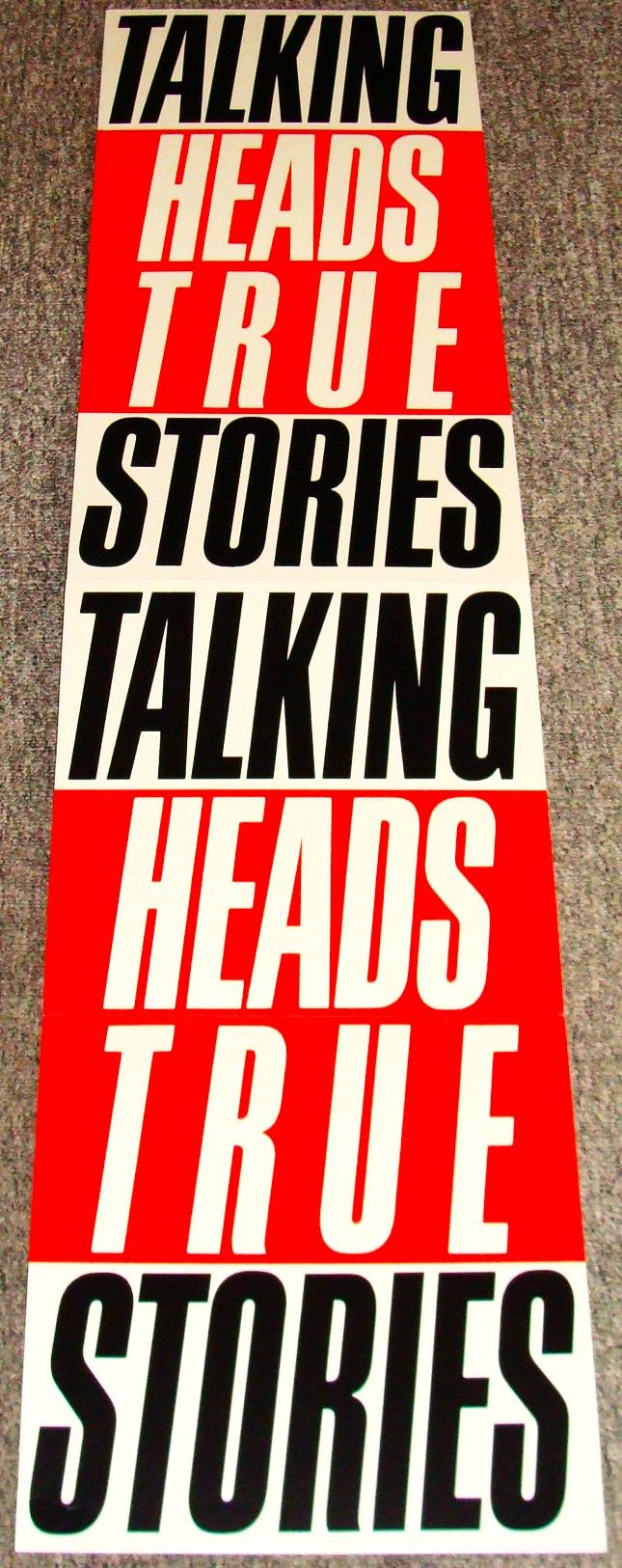 TALKING HEADS U.K. REC COM PROMO FOLD OUT SHOP DISPLAY 'TRUE STORIES' ALBUM