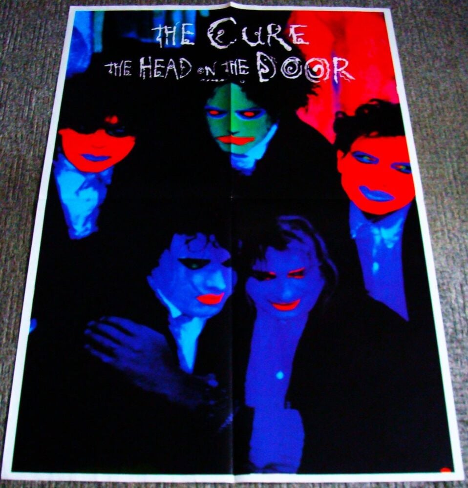 THE CURE RARE U.K. RECORD COMPANY PROMO POSTER 'THE HEAD ON THE DOOR' ALBUM