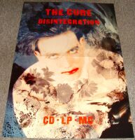 THE CURE STUNNING U.K. RECORD COMPANY PROMO POSTER 'DISINTEGRATION' ALBUM 1989