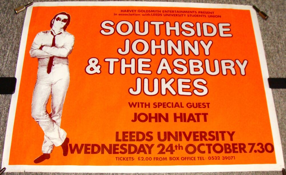 SOUTHSIDE JOHNNY & ASBURY JUKES CONCERT POSTER WED 24th OCT 1979 LEEDS UNI 