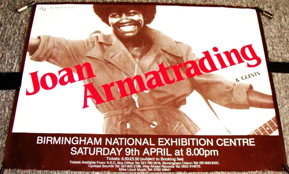 JOAN ARMATRADING SUPERB CONCERT POSTER SATURDAY 9th APRIL 1983 N.E.C. BIRMI