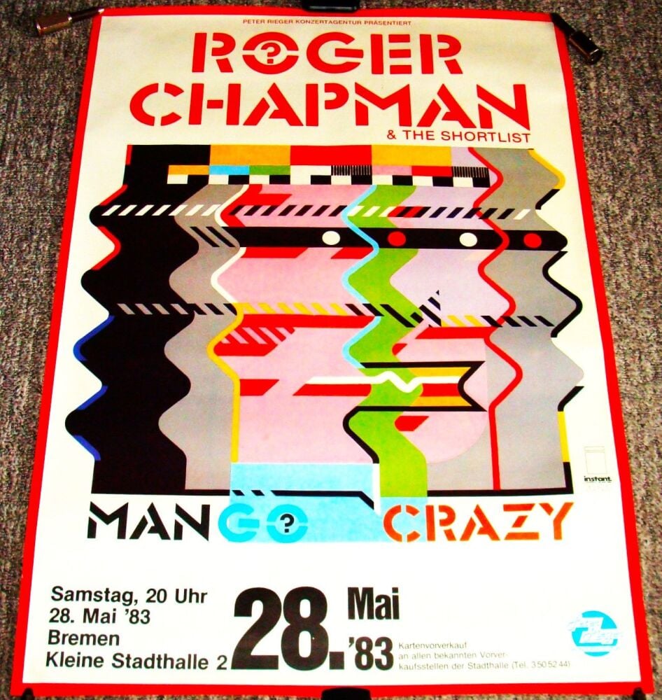 FAMILY ROGER CHAPMAN STUNNING RARE CONCERT POSTER 28th MAY 1983 BREMEN GERM