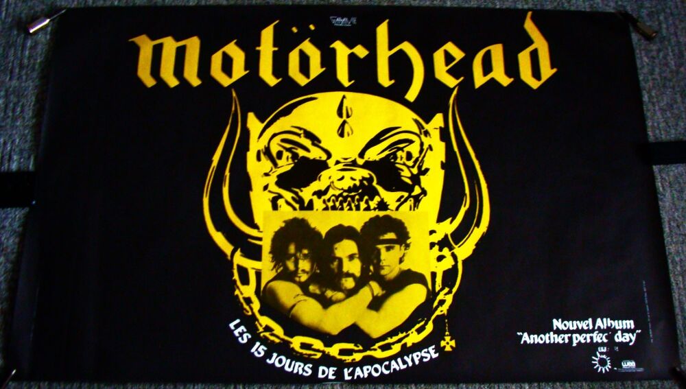 MOTORHEAD STUNNING AND RARE CONCERT BLANK POSTER 16th OCT 1983 PARIS FRANCE