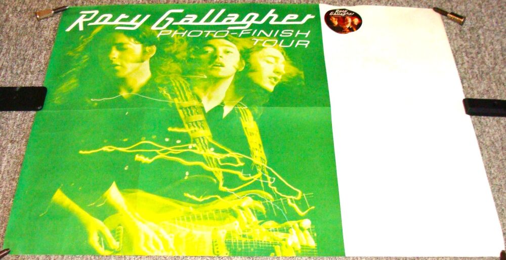 RORY GALLAGHER RARE PROMO PRINTERS TEST PRESSING POSTER 'PHOTO-FINISH' TOUR