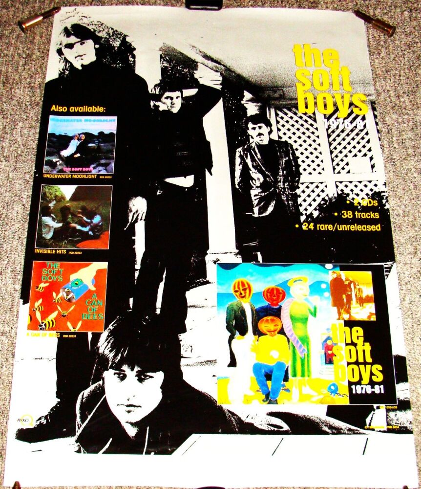 THE SOFT BOYS STUNNING RARE U.K. RECORD COMPANY PROMO POSTER '76-81' ALBUM 