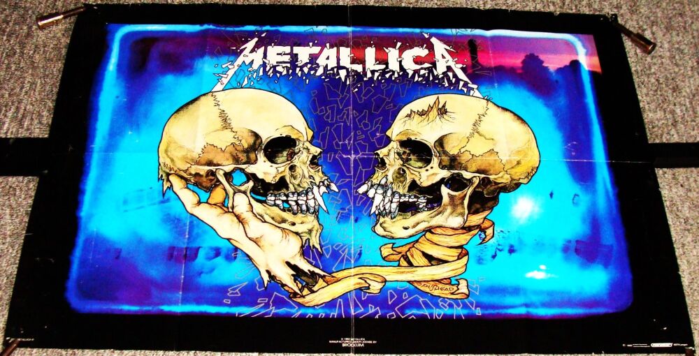 METALLICA ABSOLUTELY STUNNING AND RARE GERMAN MERCHANDISING POSTER FROM 199