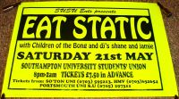 OZRIC TENTACLES EAT STATIC CONCERT POSTER SATURDAY 21st MAY 1994 SOUTHAMPTON UNI