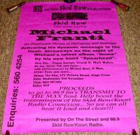 MICHAEL FRANTI & SPEARHEAD RARE BROADCAST EVENT POSTER WITH SKID ROW RADIO 1994