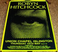 ROBYN HITCHCOCK CONCERT POSTER THURSDAY 18th MAY 1995 UNION CHAPEL ISLINGTON UK