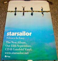 STARSAILOR SUPERB U.K. RECORD COMPANY PROMO POSTER 'SILENCE IS EASY' ALBUM 2003