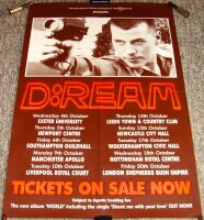 D-REAM STUNNING RARE U.K. RECORD COMPANY CONCERT TOUR POSTER FROM OCTOBER 1995