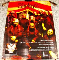 SLIPKNOT STUNNING RARE U.K. RECORD COMPANY PROMO POSTER FOR 'VOL 3.' ALBUM 2004