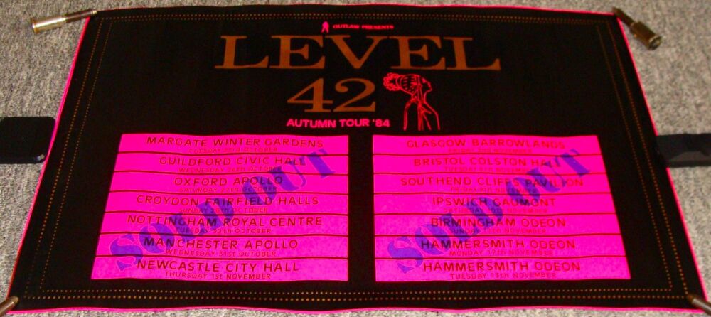 LEVEL 42 REALLY STUNNING UK SOLD OUT PROMO CONCERT TOUR POSTER FOR AUTUMN 1