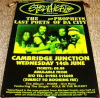 SPEARHEAD SUPERB CONCERT POSTER WEDNESDAY 14th JUNE 1994 CAMBRIDGE JUNCTION U.K.