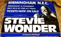 STEVIE WONDER STUNNING CONCERTS POSTER 24th & 25th MAY 1989 BIRMINGHAM NEC U.K.