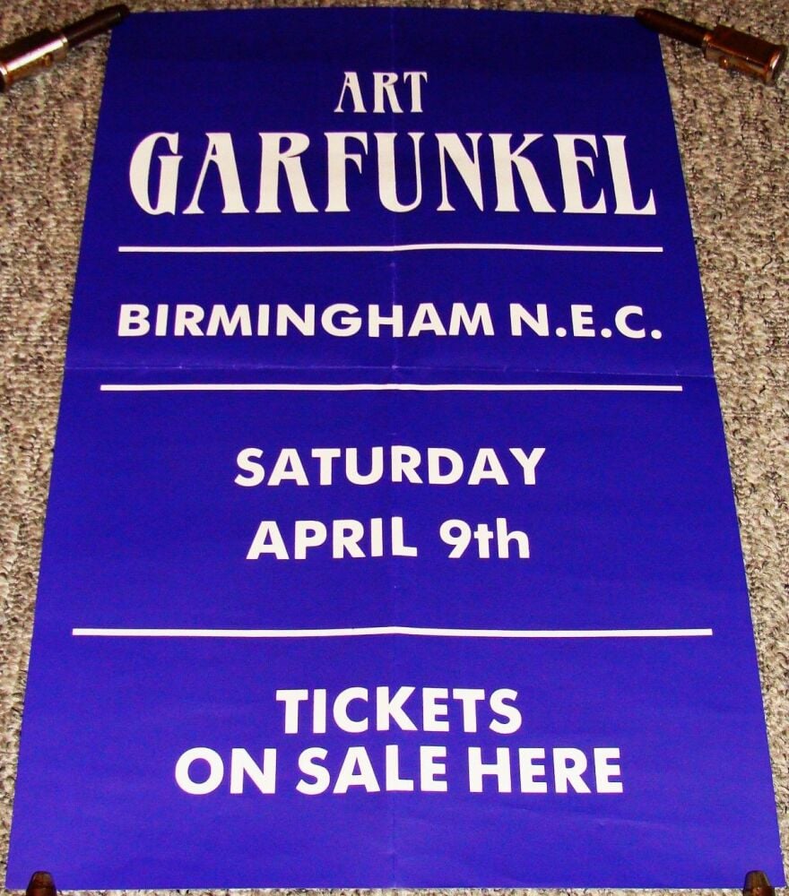 ART GARFUNKEL FABULOUS CONCERT POSTER SATURDAY 9th APRIL 1994 BIRMINGHAM N.