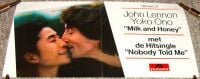 THE BEATLES JOHN LENNON DUTCH REC COM PROMO POSTER 'MILK AND HONEY' ALBUM 1984