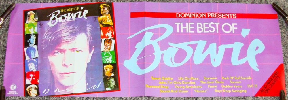 DAVID BOWIE STUNNING RARE U.K. RECORD COMPANY PROMO POSTER 'BEST OF' ALBUM 