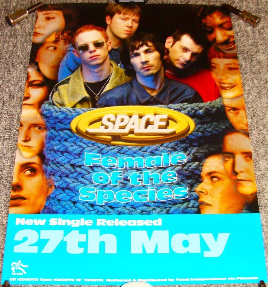 SPACE SUPERB UK RECORD COMPANY PROMO POSTER 'FEMALE OF THE SPECIES' SINGLE 