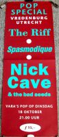 NICK CAVE AND THE BAD SEEDS CONCERT POSTER 18th OCTOBER 1988 VREDENBURG UTRECHT