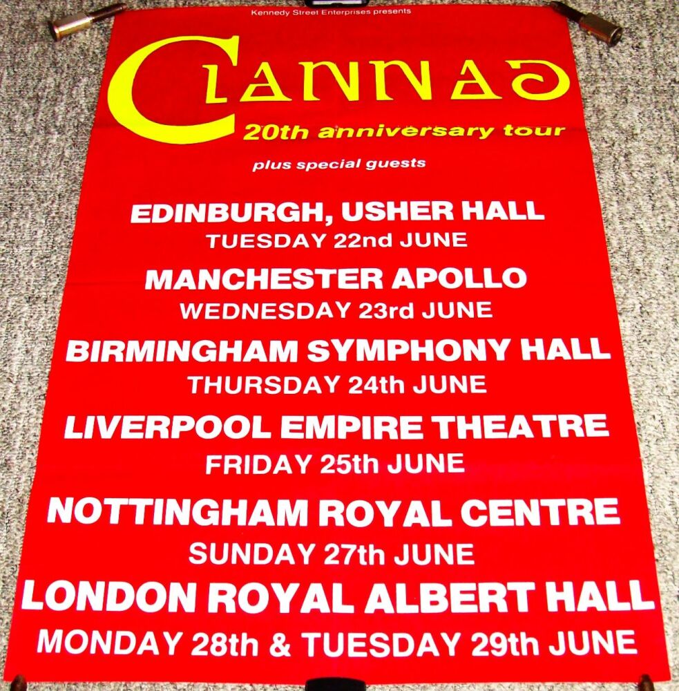 CLANNAD REALLY STUNNING RARE AND 20th ANNIVERSARY U.K. CONCERTS TOUR POSTER