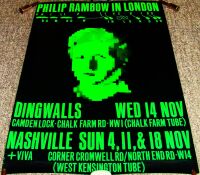 PHILIP RAMBOW REALLY FABULOUS & RARE CONCERTS POSTER FOR NOVEMBER 1990 IN LONDON