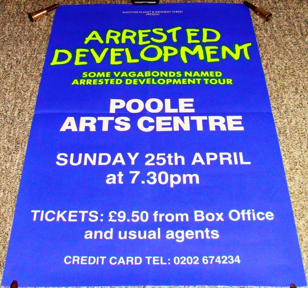 ARRESTED DEVELOPMENT RARE CONCERT POSTER SUN 25th APRIL 1993 POOLE ARTS CEN