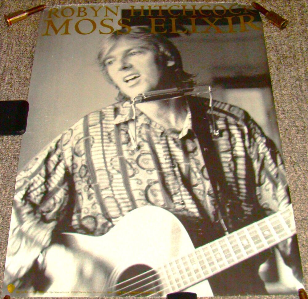 ROBYN HITCHCOCK SUPERB U.K. RECORD COMPANY PROMO POSTER 'MOSS ELIXIR' ALBUM