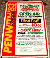 CHUCK BERRY MEATLOAF 10CC ASWAD RENAISSANCE UK FESTIVAL POSTER 30th AUGUST 1983