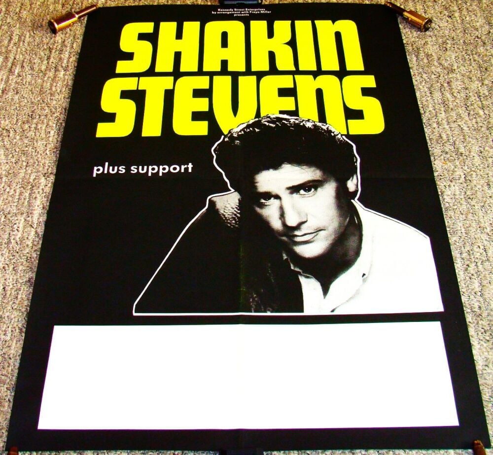 SHAKIN' STEVENS REALLY STUNNING & RARE U.K. CONCERT TOUR BLANK POSTER FROM 