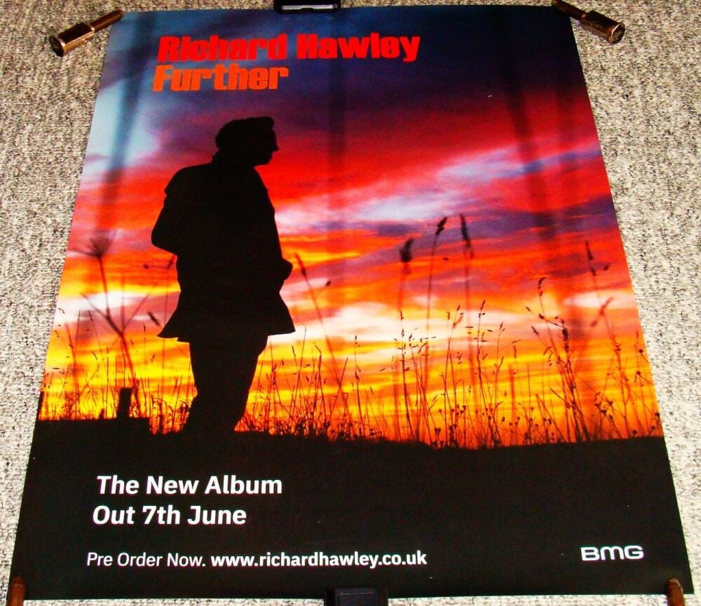 RICHARD HAWLEY STUNNING U.K. RECORD COMPANY PROMO POSTER 'FURTHER' ALBUM 20