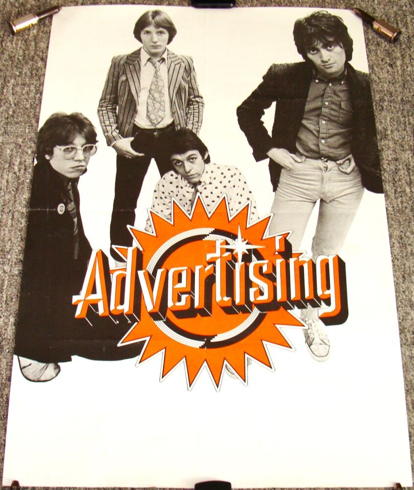 ADVERTISING REALLY FABULOUS AND RARE U.K. RECORD COMPANY GROUP PROMO POSTER